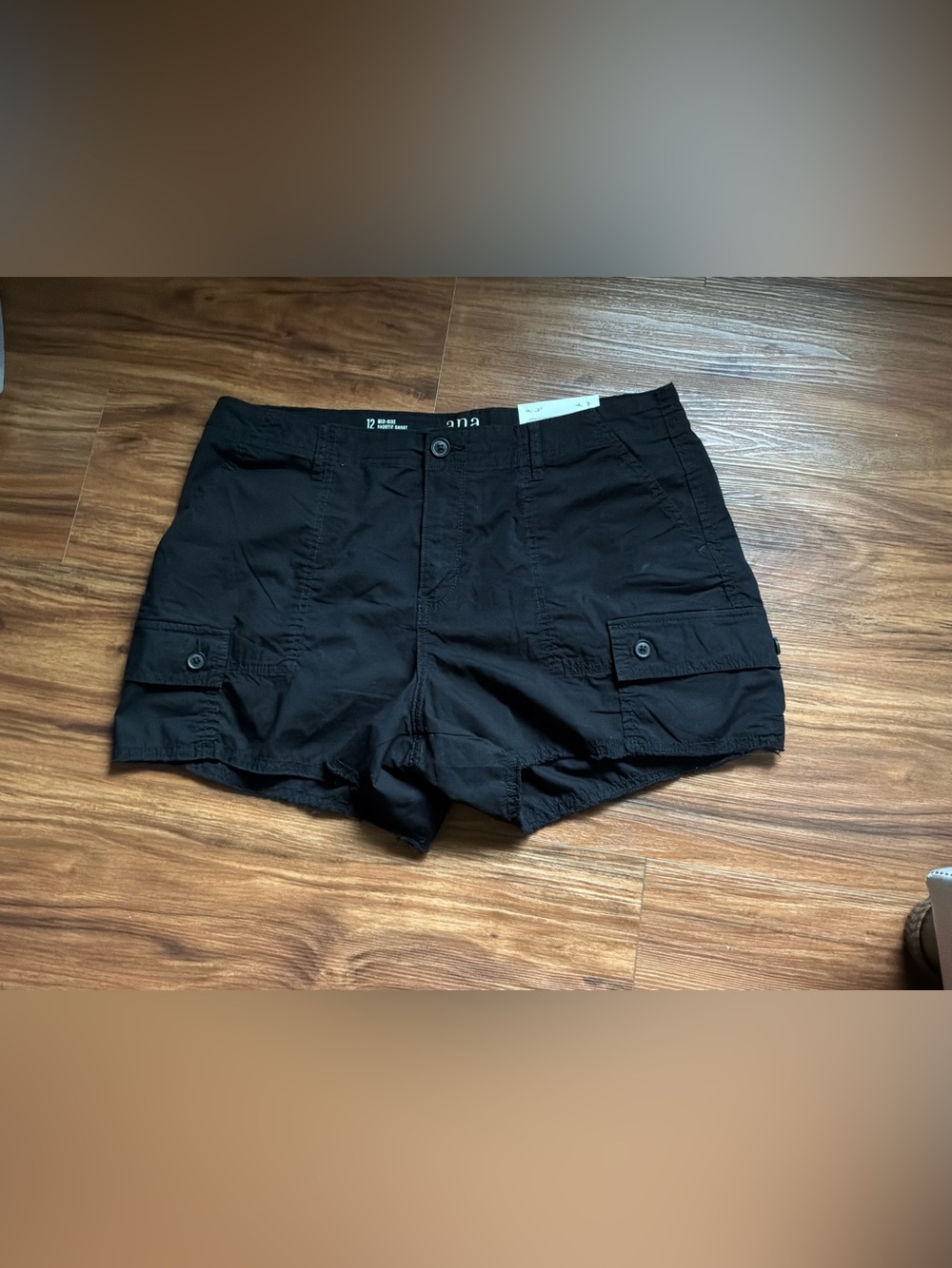 a.n.a Black Utility Bermuda Shorts